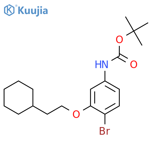 tert-butyl N-4-bromo-3-(2-cyclohexylethoxy)phenylcarbamate structure
