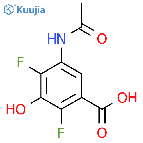 5-Acetamido-2,4-difluoro-3-hydroxybenzoic acid structure