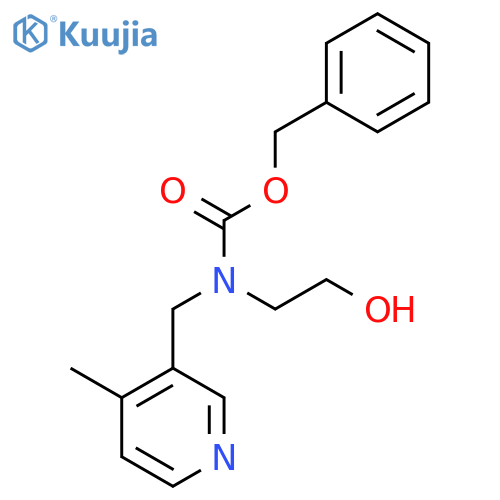 benzyl N-(2-hydroxyethyl)-N-(4-methylpyridin-3-yl)methylcarbamate structure