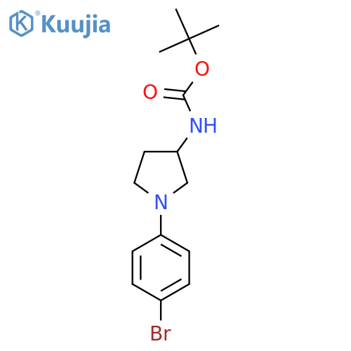 tert-butyl N-1-(4-bromophenyl)pyrrolidin-3-ylcarbamate structure
