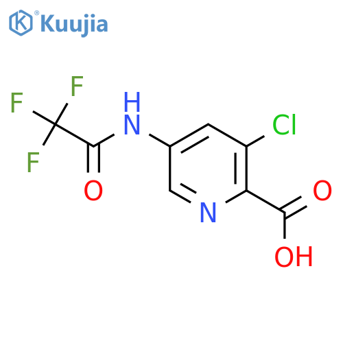 3-Chloro-5-(2,2,2-trifluoroacetamido)pyridine-2-carboxylic acid structure