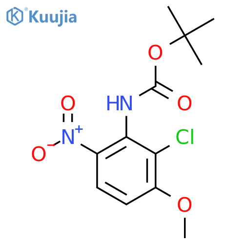 tert-butyl N-(2-chloro-3-methoxy-6-nitrophenyl)carbamate structure