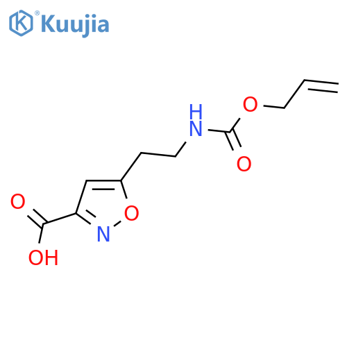 5-(2-{(prop-2-en-1-yloxy)carbonylamino}ethyl)-1,2-oxazole-3-carboxylic acid structure