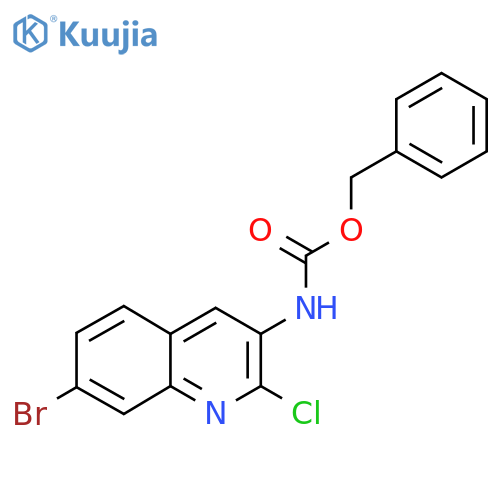 benzyl N-(7-bromo-2-chloroquinolin-3-yl)carbamate structure