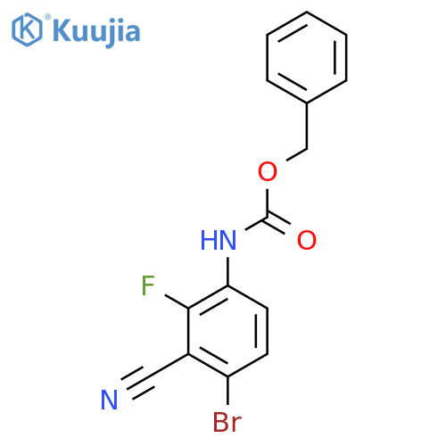 benzyl N-(4-bromo-3-cyano-2-fluorophenyl)carbamate structure
