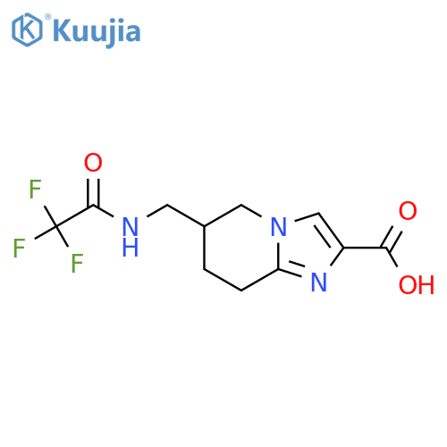 6-(2,2,2-trifluoroacetamido)methyl-5H,6H,7H,8H-imidazo1,2-apyridine-2-carboxylic acid structure