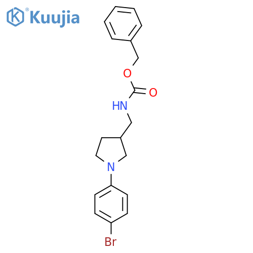 benzyl N-{1-(4-bromophenyl)pyrrolidin-3-ylmethyl}carbamate structure