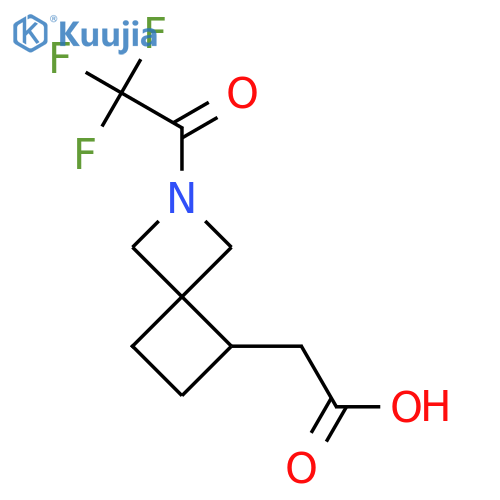 2-[2-(2,2,2-Trifluoroacetyl)-2-azaspiro[3.3]heptan-5-yl]acetic acid structure
