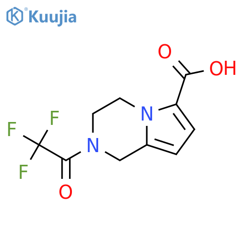 2-(2,2,2-trifluoroacetyl)-1H,2H,3H,4H-pyrrolo1,2-apyrazine-6-carboxylic acid structure