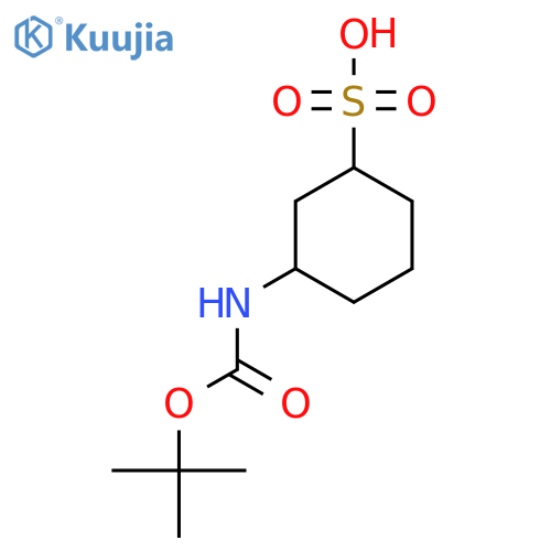 3-{[(Tert-butoxy)carbonyl]amino}cyclohexane-1-sulfonic acid structure