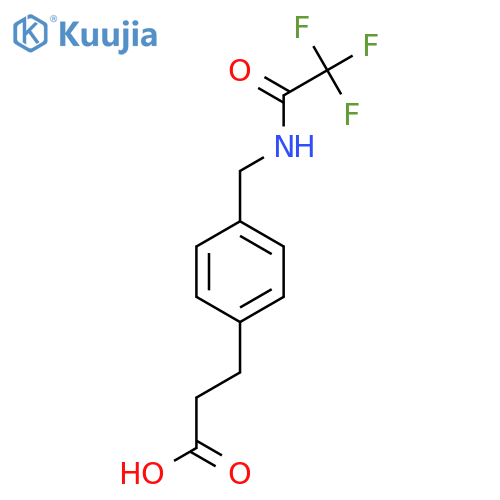 3-{4-[(2,2,2-Trifluoroacetamido)methyl]phenyl}propanoic acid structure