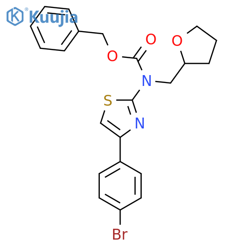 benzyl N-4-(4-bromophenyl)-1,3-thiazol-2-yl-N-(oxolan-2-yl)methylcarbamate structure