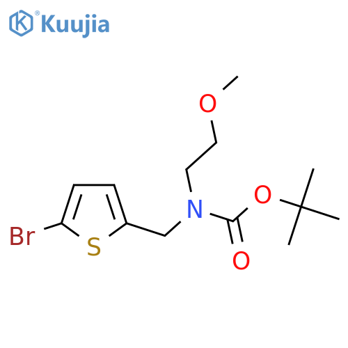 tert-butyl N-(5-bromothiophen-2-yl)methyl-N-(2-methoxyethyl)carbamate structure