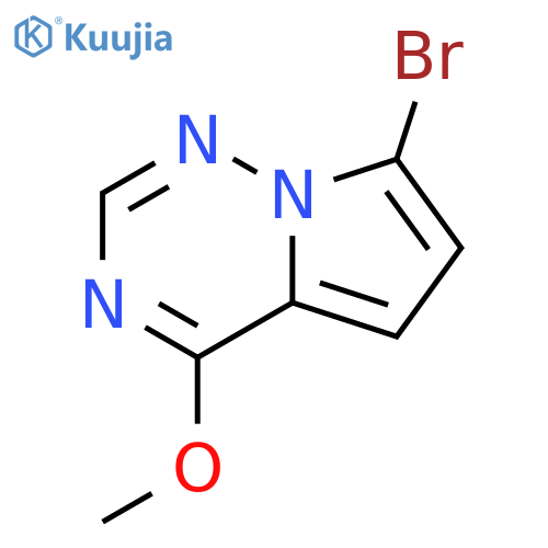 Pyrrolo[2,1-f][1,2,4]triazine, 7-bromo-4-methoxy- structure