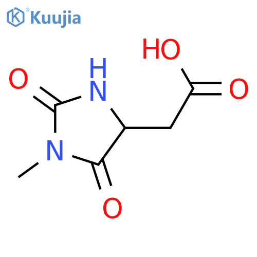 1-methyl-2,5-dioxo-4-Imidazolidineacetic acid structure