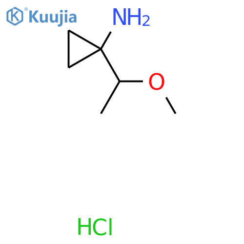 1-(1-Methoxyethyl)cyclopropan-1-amine hydrochloride structure