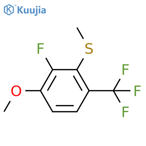 (2-Fluoro-3-methoxy-6-(trifluoromethyl)phenyl)(methyl)sulfane structure