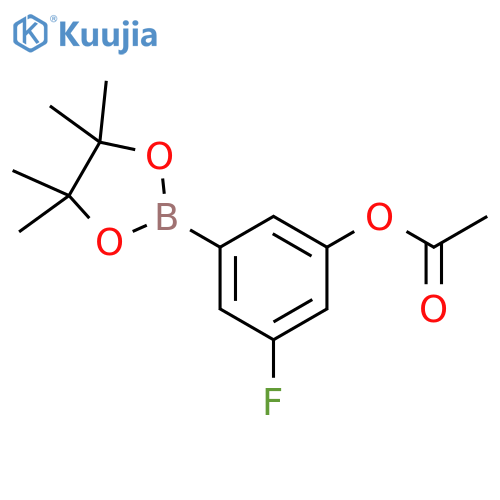 Phenol, 3-fluoro-5-(4,4,5,5-tetramethyl-1,3,2-dioxaborolan-2-yl)-, 1-acetate structure
