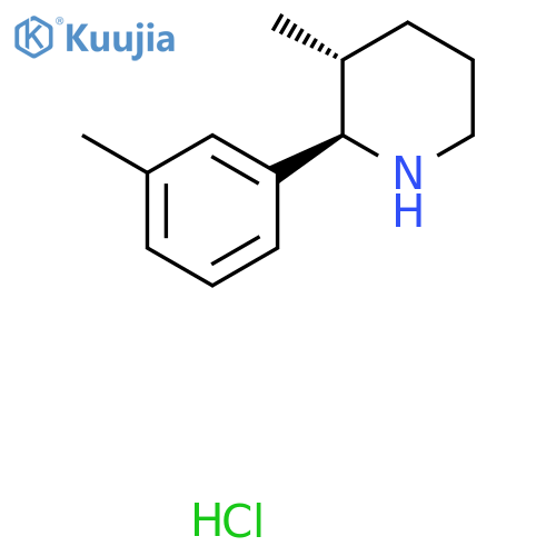 rac-(2R,3S)-3-methyl-2-(3-methylphenyl)piperidine hydrochloride structure