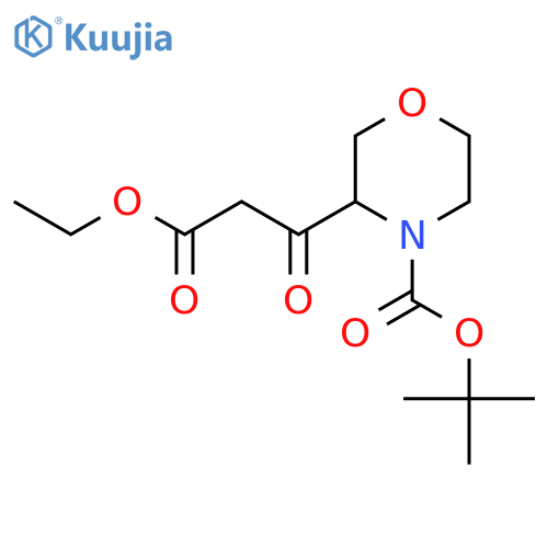 Tert-butyl 3-(3-ethoxy-3-oxopropanoyl)morpholine-4-carboxylate structure