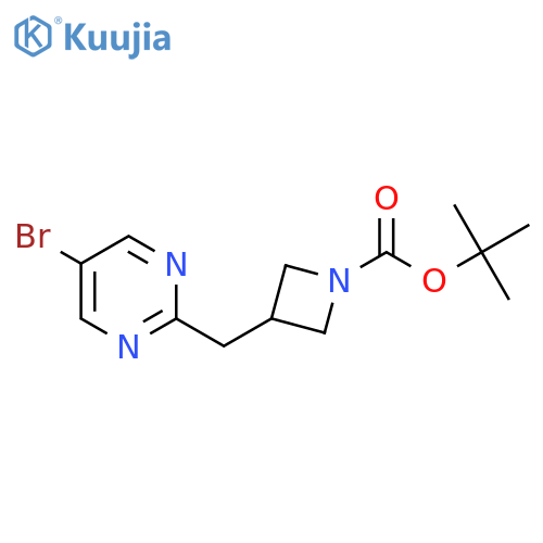 Tert-butyl 3-[(5-bromopyrimidin-2-yl)methyl]azetidine-1-carboxylate structure