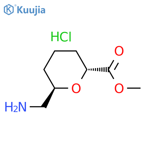 rac-methyl (2R,6R)-6-(aminomethyl)oxane-2-carboxylate hydrochloride, trans structure