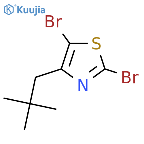 2,5-Dibromo-4-(2,2-dimethylpropyl)-1,3-thiazole structure
