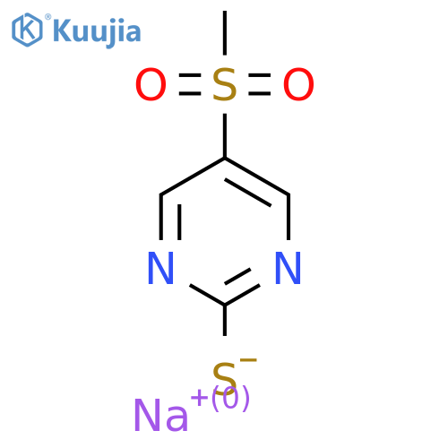 Sodium (5-methanesulfonylpyrimidin-2-yl)sulfanide structure