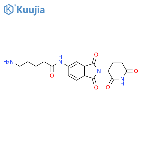 5-amino-N-2-(2,6-dioxopiperidin-3-yl)-1,3-dioxo-2,3-dihydro-1H-isoindol-5-ylpentanamide structure