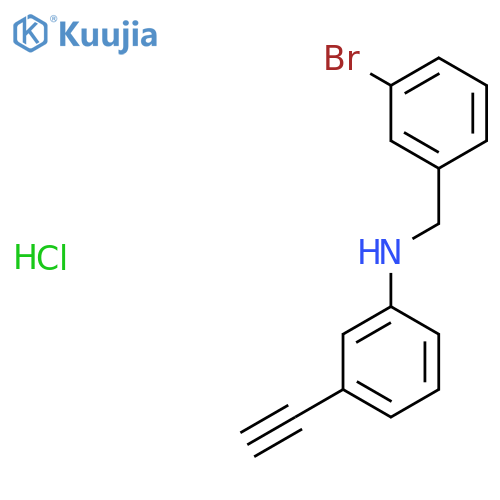 N-[(3-bromophenyl)methyl]-3-ethynylaniline hydrochloride structure