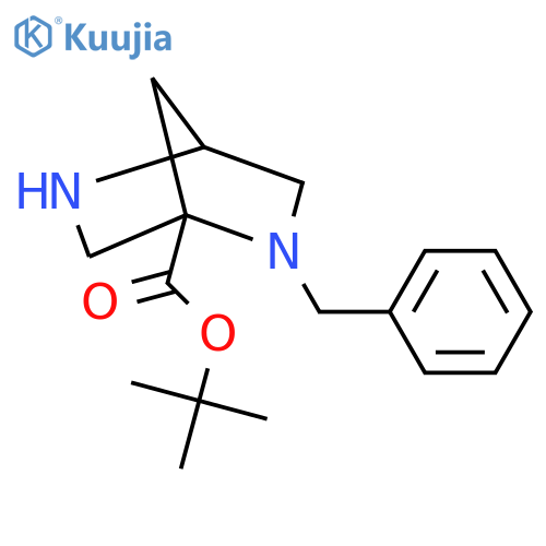 Tert-butyl 2-benzyl-2,5-diazabicyclo[2.2.1]heptane-1-carboxylate structure