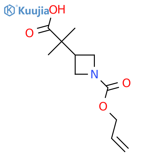 2-Methyl-2-{1-[(prop-2-en-1-yloxy)carbonyl]azetidin-3-yl}propanoic acid structure