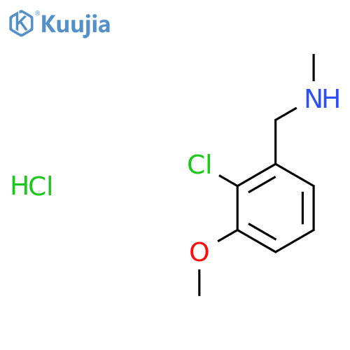 [(2-Chloro-3-methoxyphenyl)methyl](methyl)amine hydrochloride structure