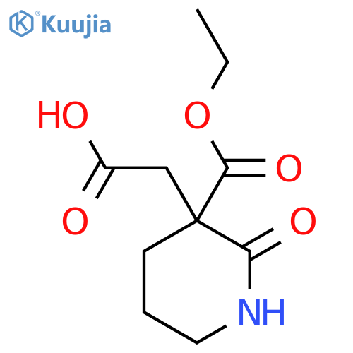 2-[3-(Ethoxycarbonyl)-2-oxopiperidin-3-yl]acetic acid structure