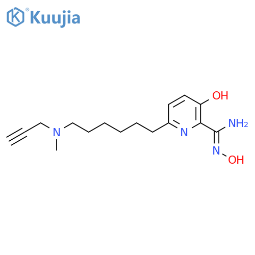 N',3-dihydroxy-6-{6-[methyl(prop-2-yn-1-yl)amino]hexyl}pyridine-2-carboximidamide structure