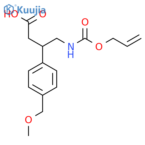 3-[4-(Methoxymethyl)phenyl]-4-{[(prop-2-en-1-yloxy)carbonyl]amino}butanoic acid structure