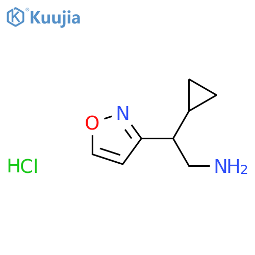 2-Cyclopropyl-2-(1,2-oxazol-3-yl)ethan-1-amine hydrochloride structure