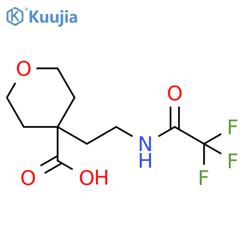 Tetrahydro-4-[2-[(2,2,2-trifluoroacetyl)amino]ethyl]-2H-pyran-4-carboxylic acid structure
