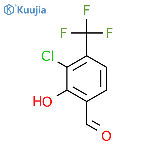 3-Chloro-2-hydroxy-4-(trifluoromethyl)benzaldehyde structure