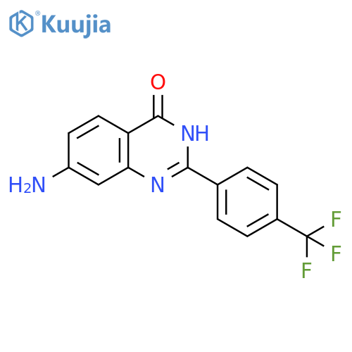 7-Amino-2-(4-trifluoromethyl-phenyl)-3H-quinazolin-4-one structure