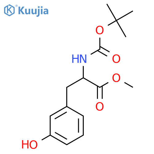 methyl 2-{[(tert-butoxy)carbonyl]amino}-3-(3-hydroxyphenyl)propanoate structure