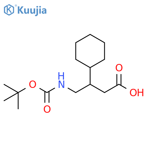 Cyclohexanepropanoic acid, β-[[[(1,1-dimethylethoxy)carbonyl]amino]methyl]- structure