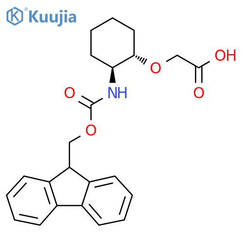 2-{[(1S,2S)-2-({[(9H-fluoren-9-yl)methoxy]carbonyl}amino)cyclohexyl]oxy}acetic acid structure