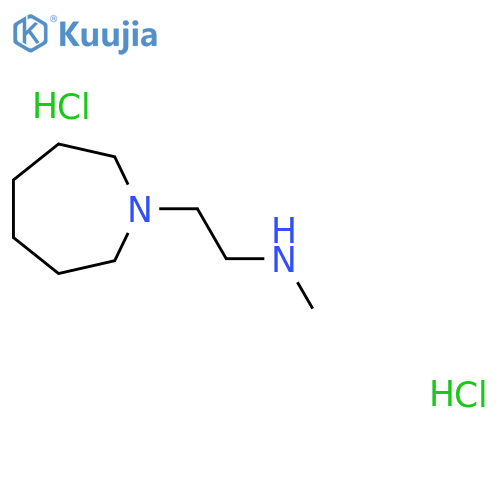 1H-Azepine-1-ethanamine, hexahydro-N-methyl-, hydrochloride (1:2) structure