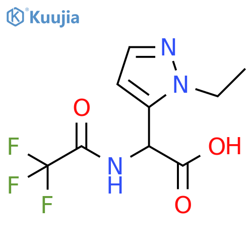 1-Ethyl-α-[(2,2,2-trifluoroacetyl)amino]-1H-pyrazole-5-acetic acid structure