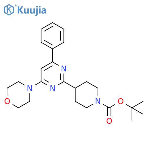 tert-butyl 4-[4-(morpholin-4-yl)-6-phenylpyrimidin-2-yl]piperidine-1-carboxylate structure