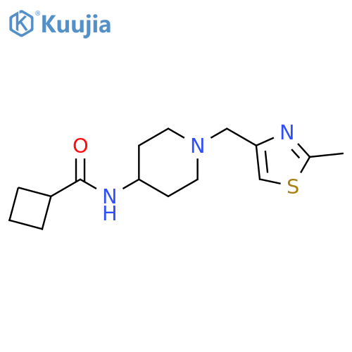 N-{1-[(2-methyl-1,3-thiazol-4-yl)methyl]piperidin-4-yl}cyclobutanecarboxamide structure