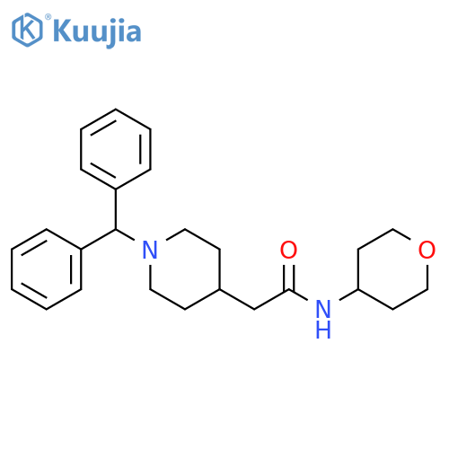 2-[1-(diphenylmethyl)piperidin-4-yl]-N-(oxan-4-yl)acetamide structure