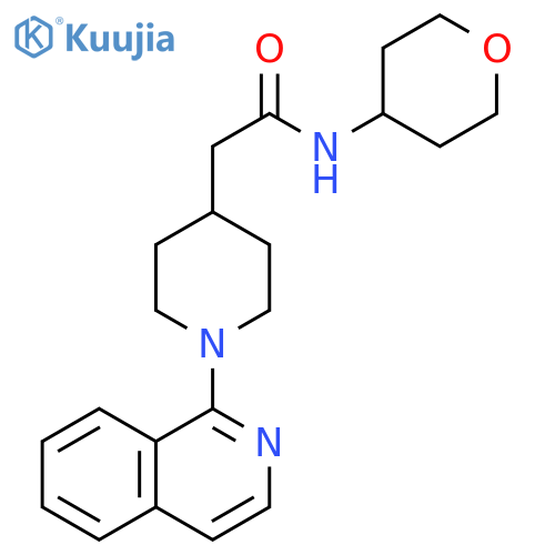 2-[1-(isoquinolin-1-yl)piperidin-4-yl]-N-(oxan-4-yl)acetamide structure