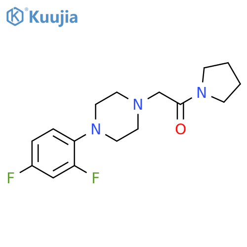 2-[4-(2,4-difluorophenyl)piperazin-1-yl]-1-(pyrrolidin-1-yl)ethan-1-one structure